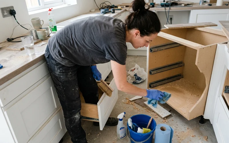 Detailing cabinet interiors after renovation