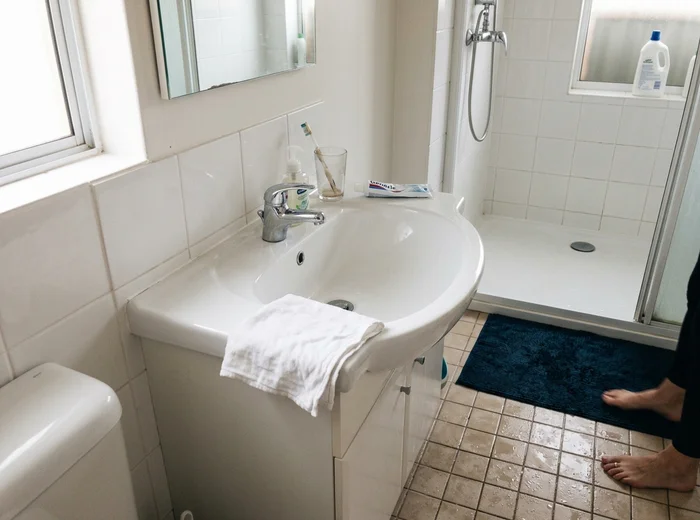 Rental bathroom after move-out cleaning